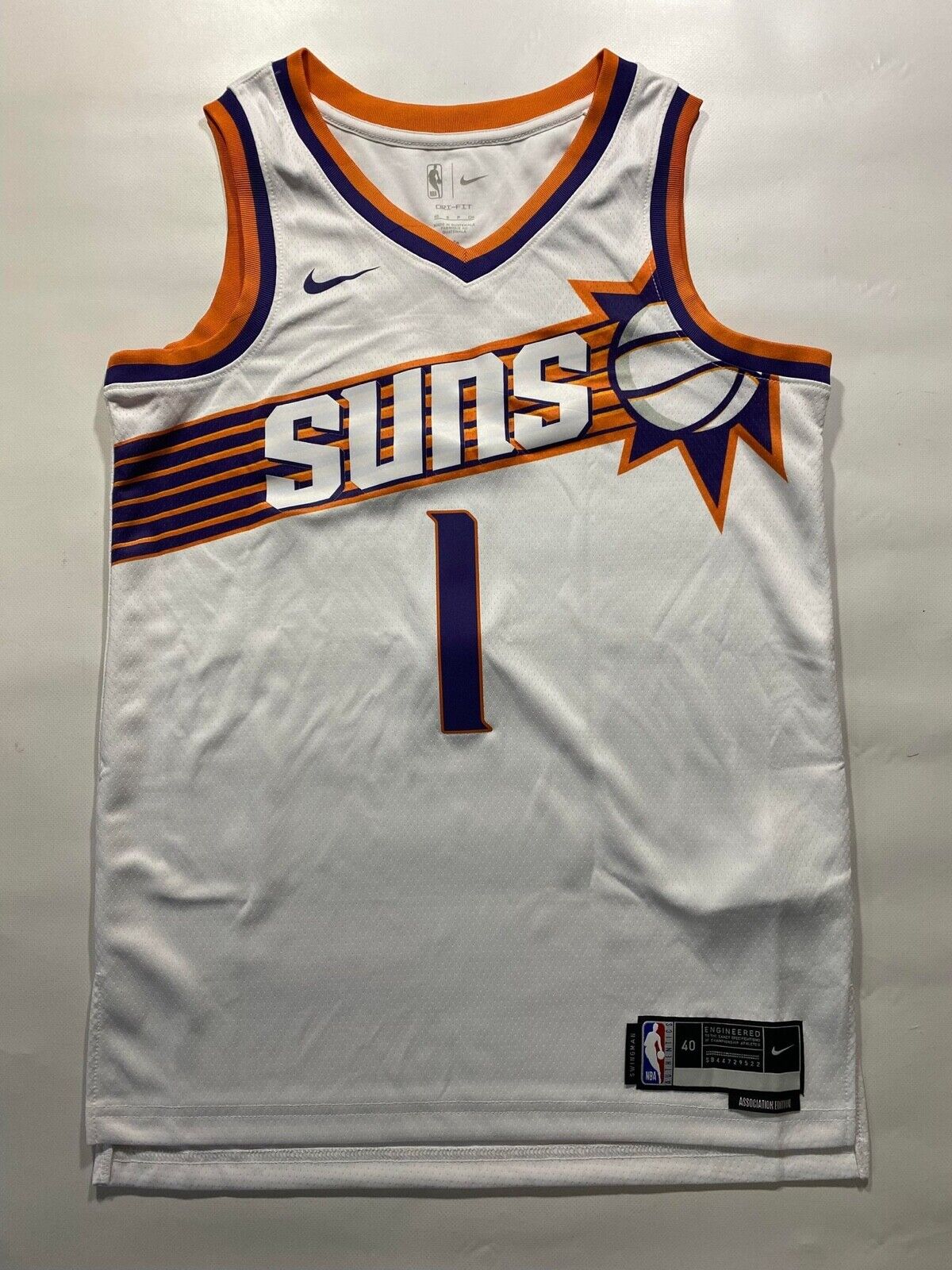 Phoenix Suns #1 Devin Booker Nike NBA Association Jersey - Mens Small