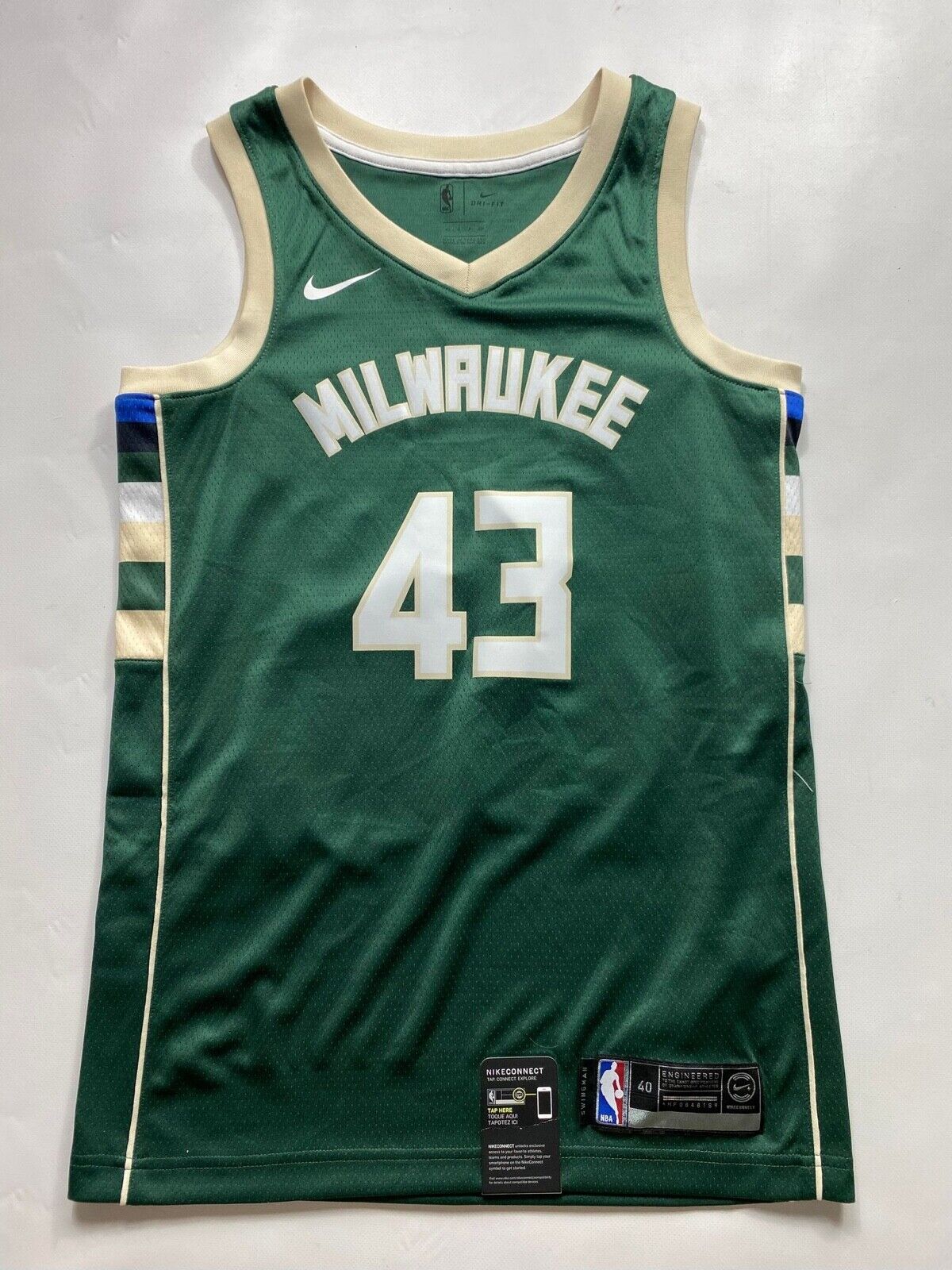 Milwaukee Bucks #43 Giannis Antetokounmpo Nike NBA Icon Jersey - Mens Small - American Sports Jerseys