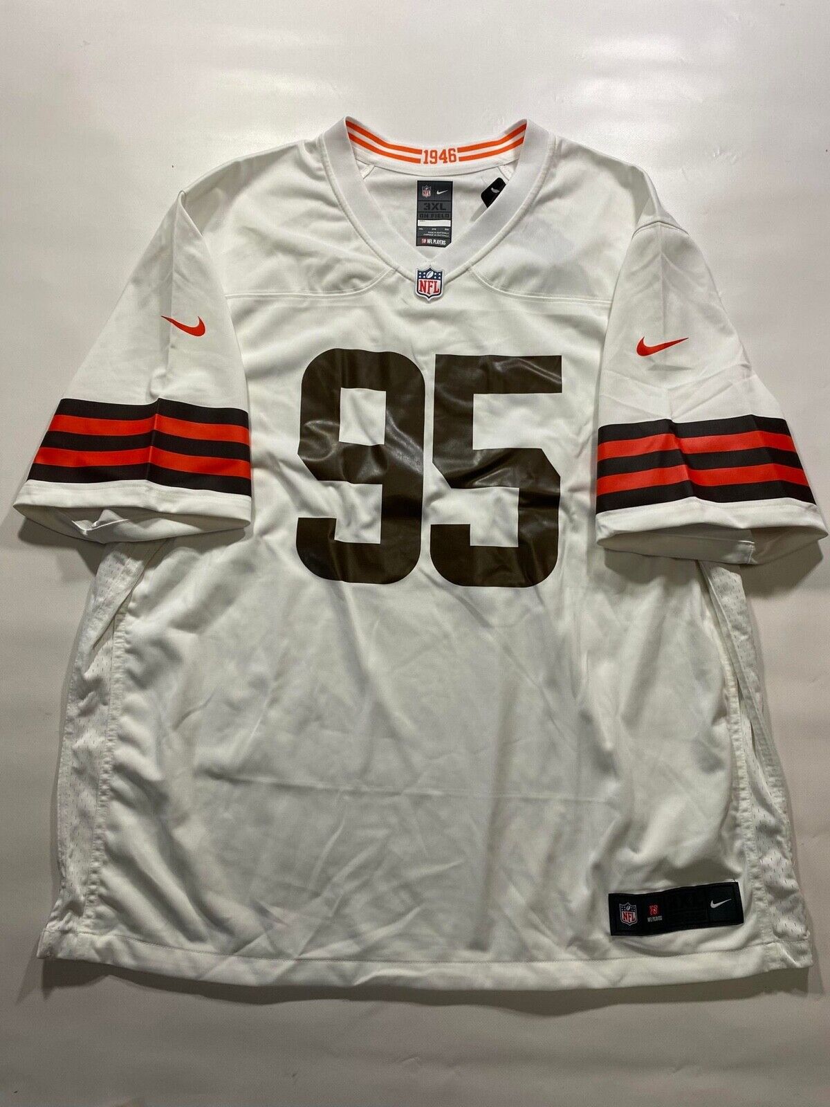 Cleveland Browns Road Nike NFL Game Jersey - Myles Garrett #95 - Mens XXXL