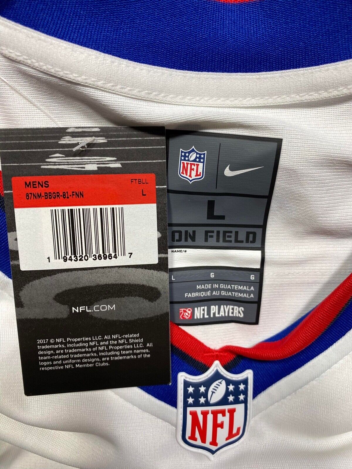 Buffalo Bills #58 Matt Milano Nike NFL Game Jersey - Mens Large - American Sports Jerseys