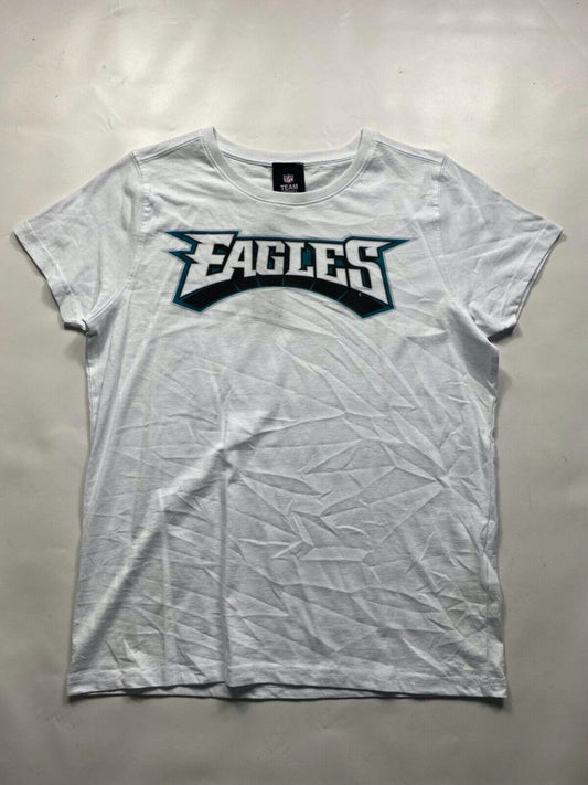 Philadelphia Eagles NFL T-Shirt XL Womens American Football Top White.