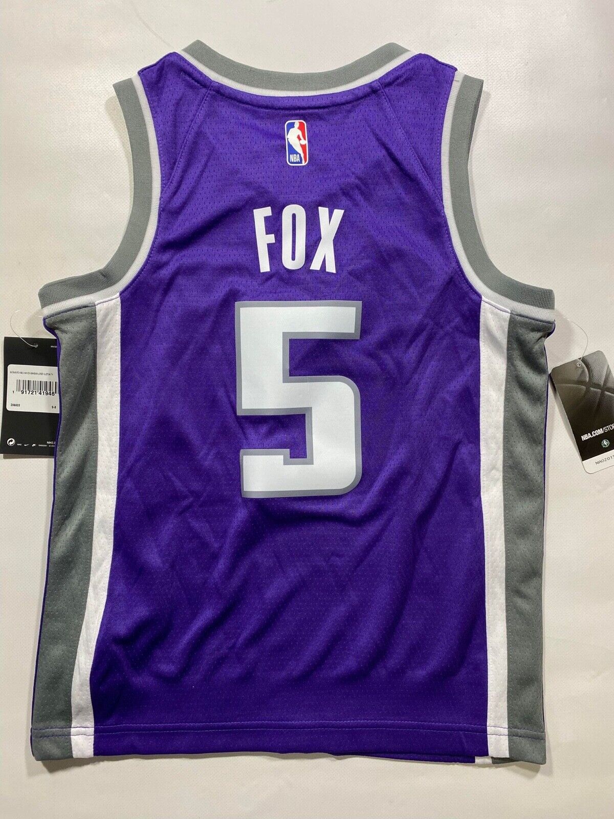 Sacramento Kings #5 De'Aaron Fox Nike NBA Icon Jersey - Youth Small - American Sports Jerseys