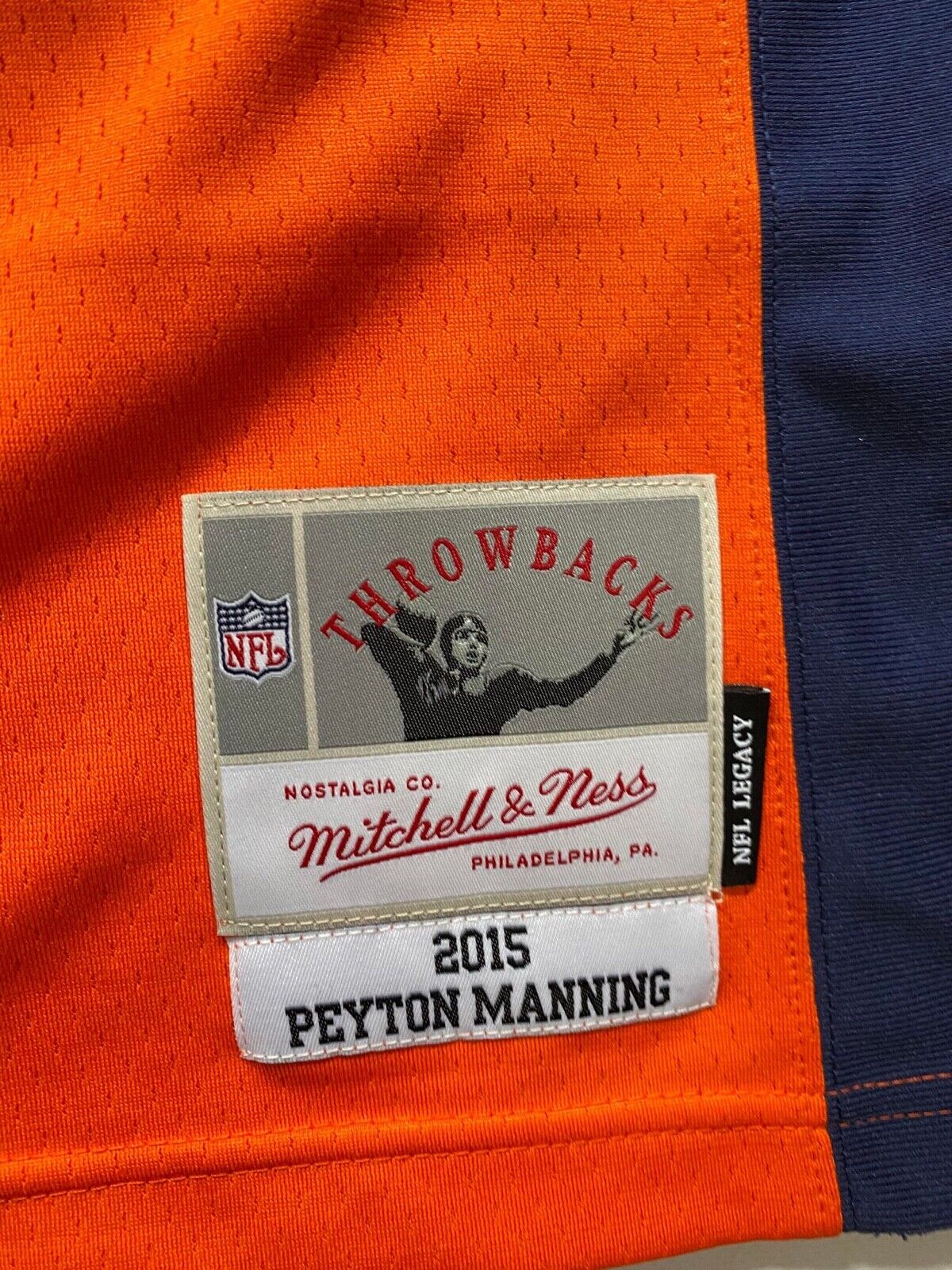 Denver Broncos Throwback Mitchell & Ness NFL Legacy Jersey Peyton Manning #18