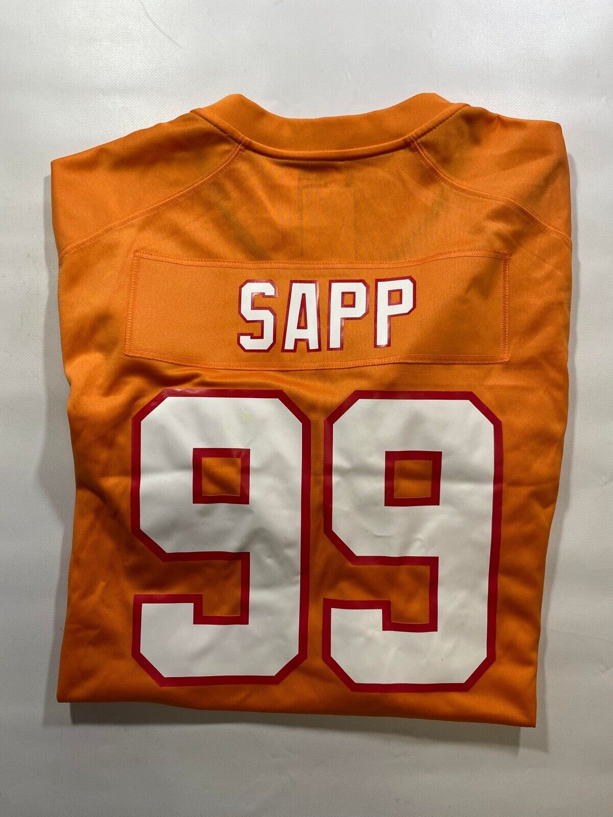 Tampa Bay Buccaneers Orange Throwback Nike NFL Game Jersey Warren Sapp #99 Mens