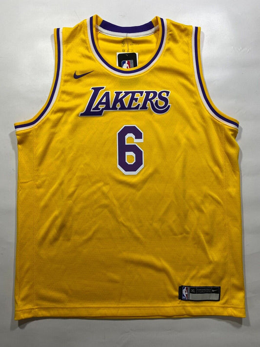 Los Angeles Lakers #6 LeBron James Nike NBA Icon Jersey - Youth XL - American Sports Jerseys