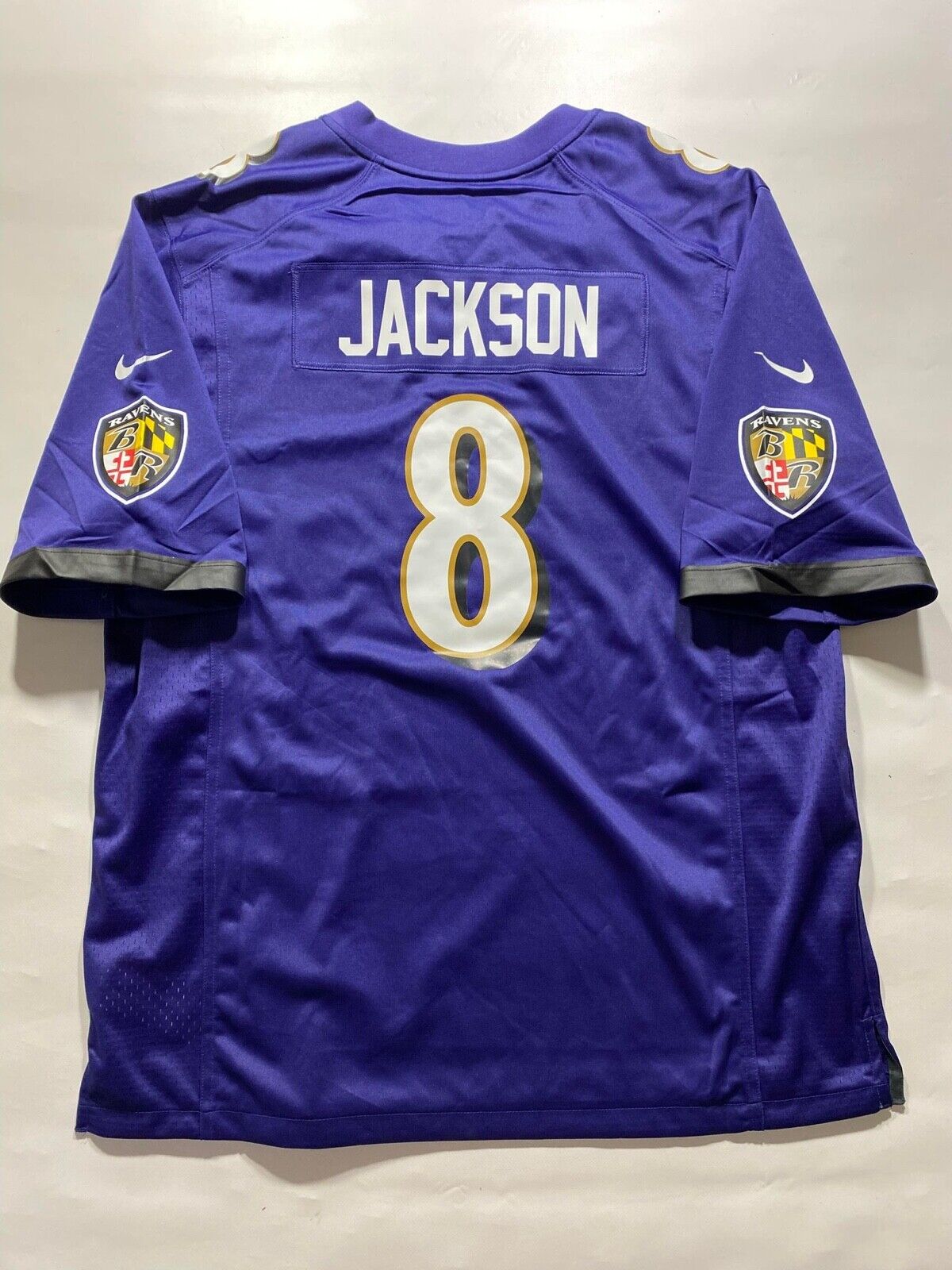 Baltimore Ravens #8 Lemar Jackson Nike NFL Game Jersey - Mens XL - American Sports Jerseys