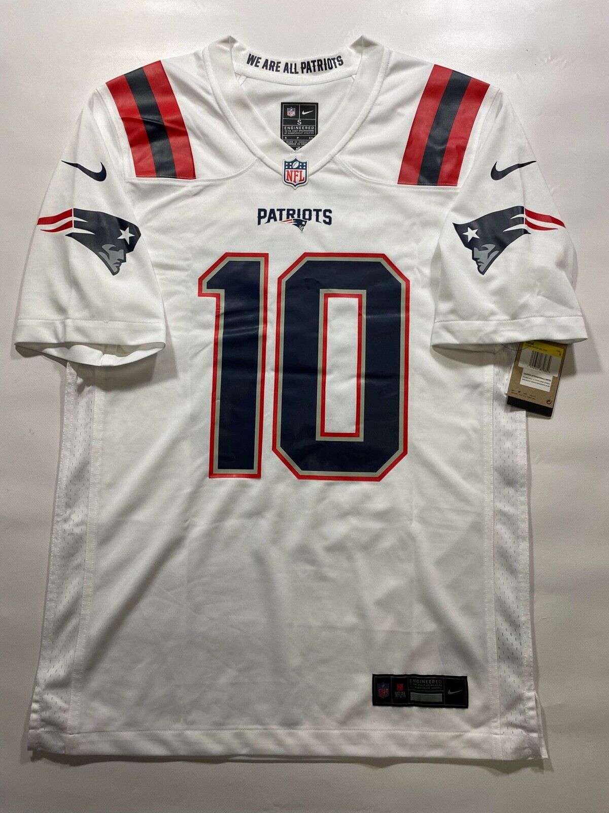 New England Patriots Road Nike NFL Game Jersey - Mac Jones #10 - Mens Small