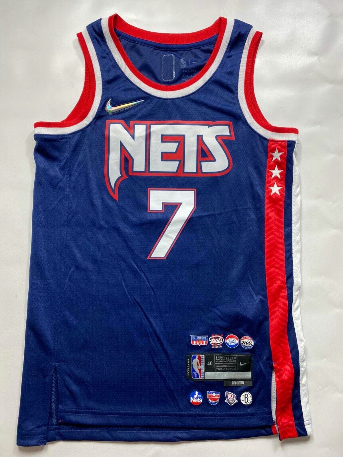 Brooklyn Nets #7 Kevin Durant Nike NBA City Jersey - Mens Small - American Sports Jerseys