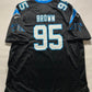 Carolina Panthers #95 Derrick Brown Nike NFL Game Jersey - Mens 2XL - American Sports Jerseys