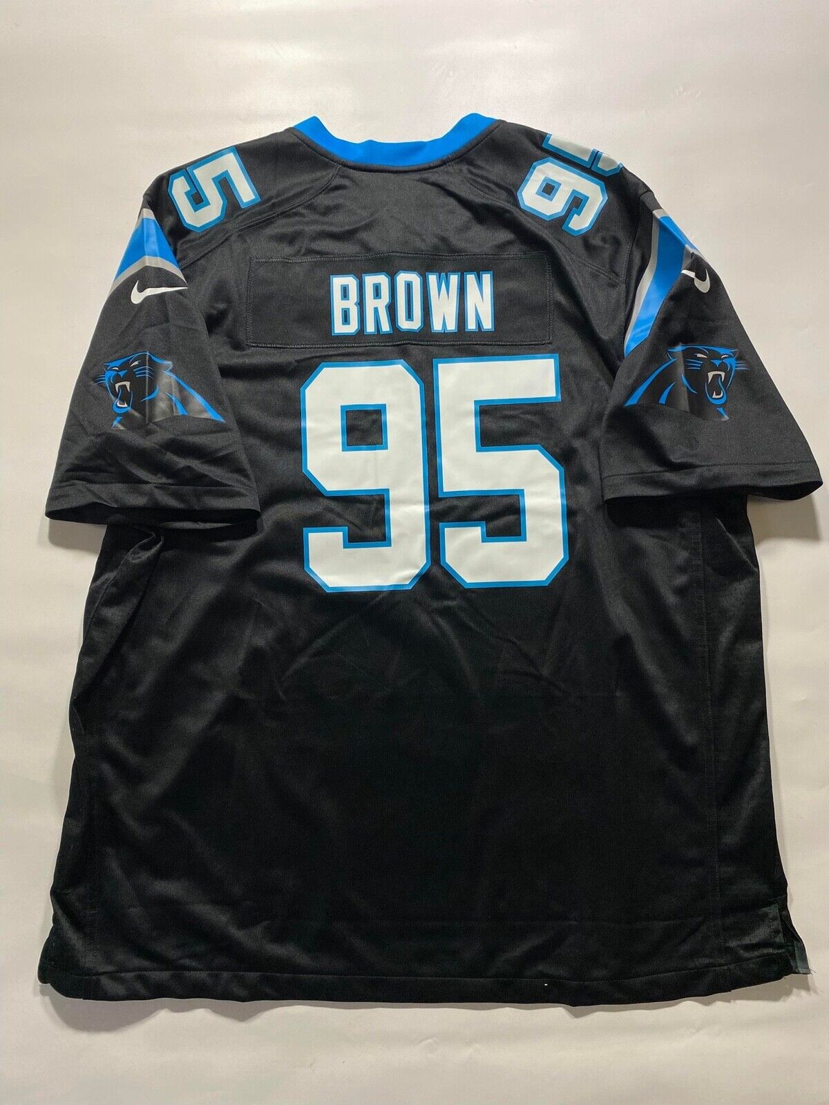 Carolina Panthers #95 Derrick Brown Nike NFL Game Jersey - Mens 2XL - American Sports Jerseys