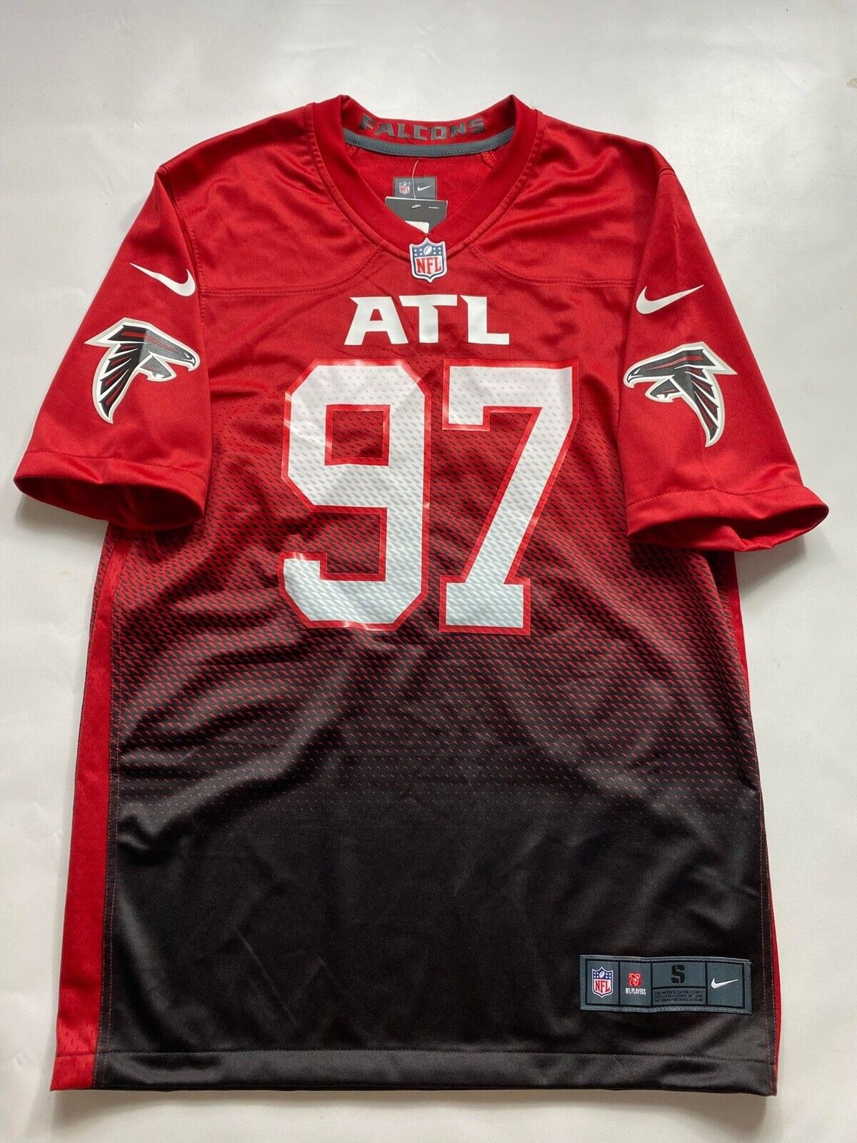 Atlanta Falcons #97 Grady Jarrett Nike NFL Game Jersey - Mens Small - American Sports Jerseys