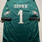 Philadelphia Eagles #1 AJ Brown Nike NFL Game Jersey - Mens Large - American Sports Jerseys