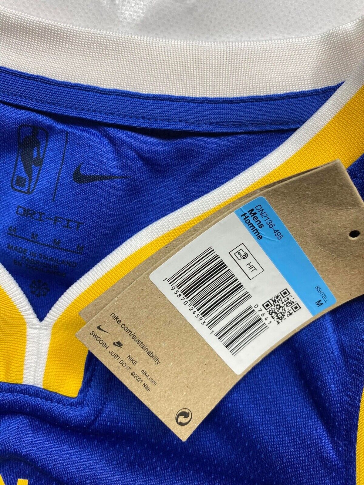 Golden State Warriors #11 Klay Thompson Nike Icon NBA Jersey - Mens Medium - American Sports Jerseys