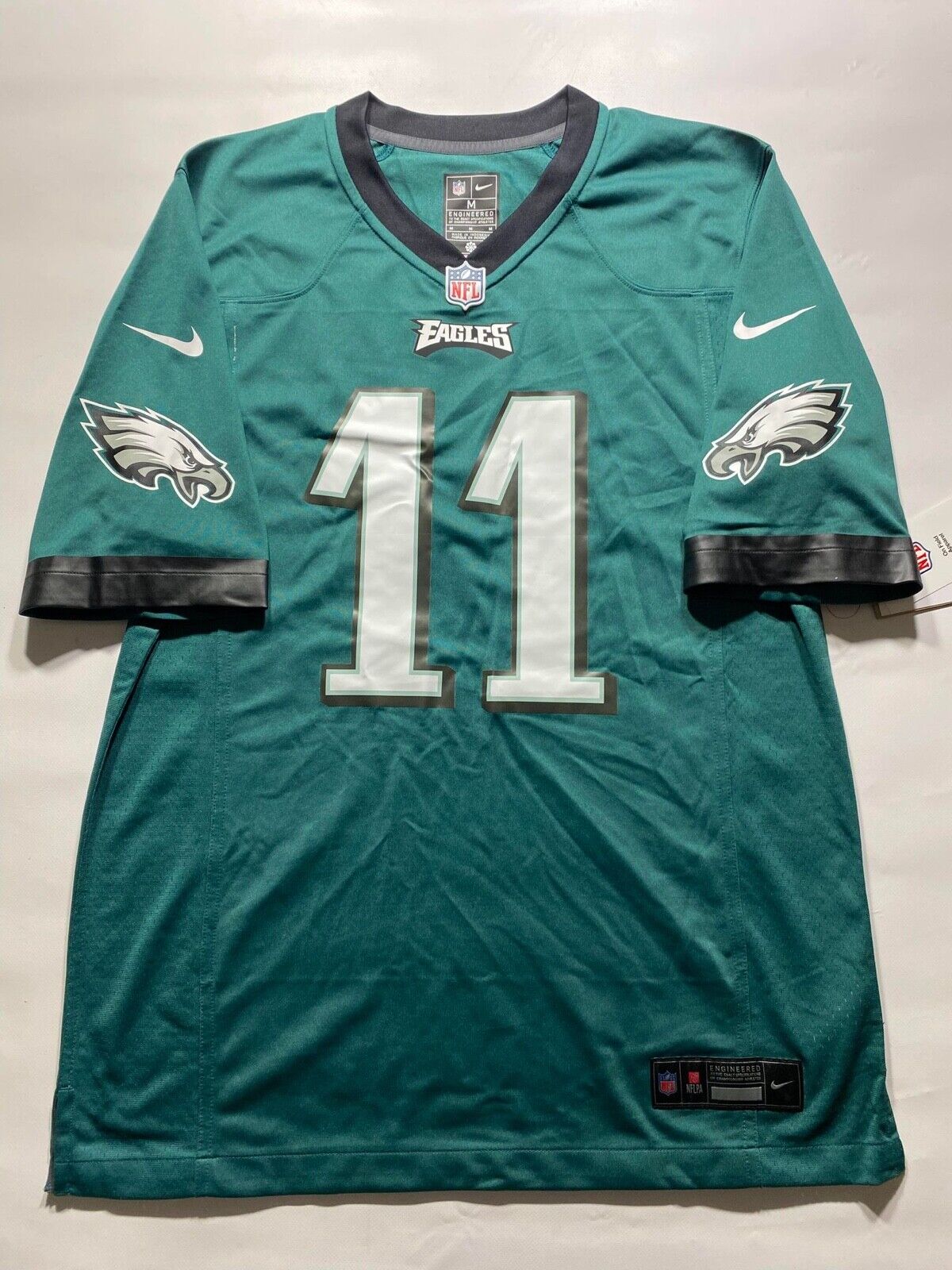 Philadelphia Eagles #11 AJ Brown Nike NFL Game Jersey - Mens Medium - American Sports Jerseys