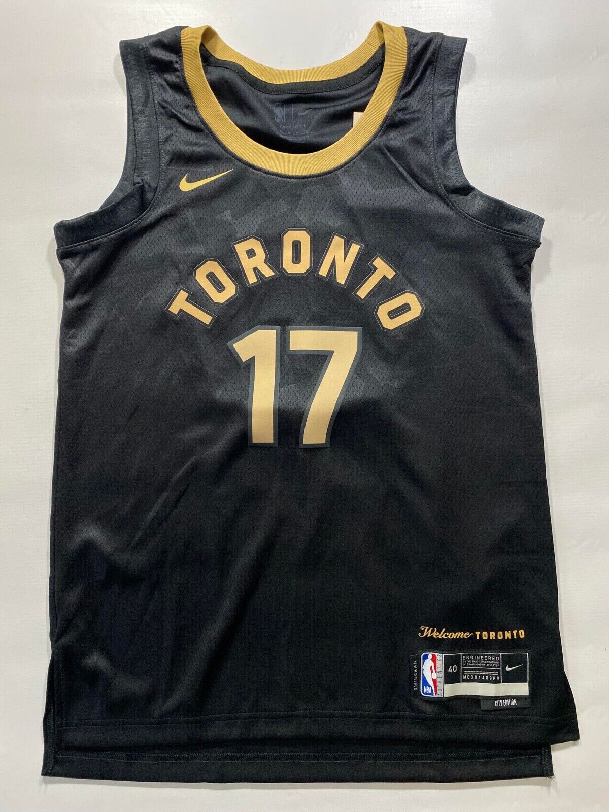 Toronto Raptors #17 Dennis Schroder Nike NBA City Jersey - Mens Small