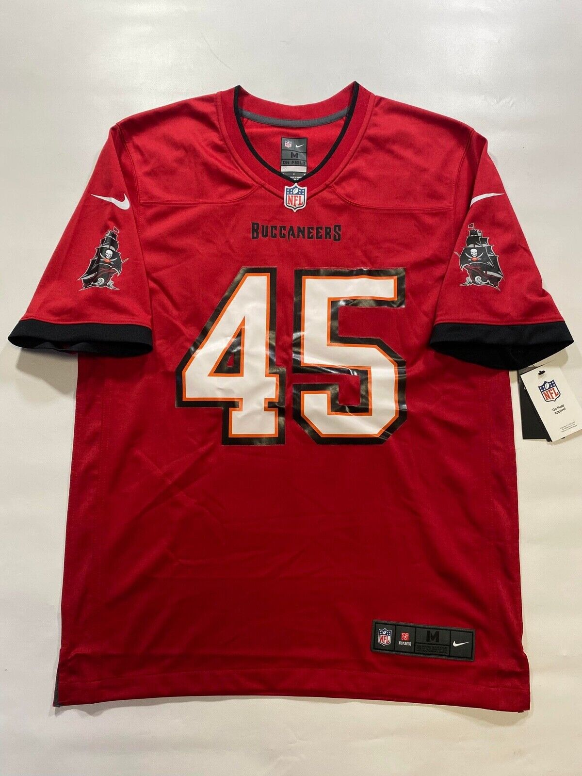 Tampa Bay Buccaneers Home Nike NFL Game Jersey - Devin White #45 - Mens Medium