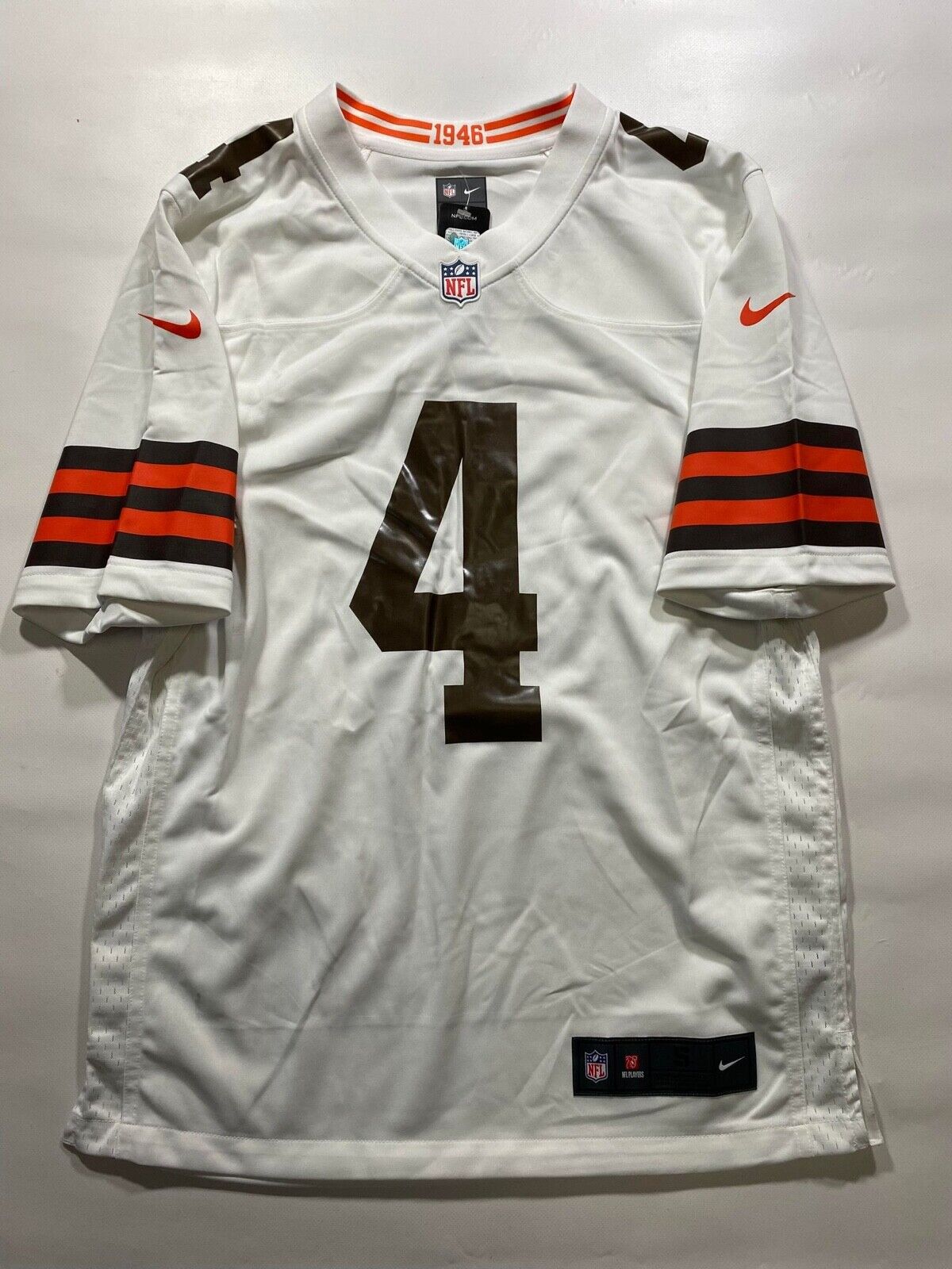 Cleveland Browns Road Nike NFL Game Jersey - Deshaun Watson #4 - Mens Small