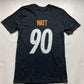 Pittsburgh Steelers #90 T. J. Watt NFL T-Shirt - Mens Small - American Sports Jerseys