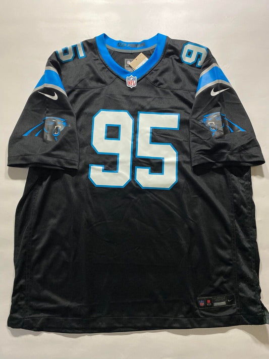 Carolina Panthers #95 Derrick Brown Nike NFL Game Jersey - Mens 2XL - American Sports Jerseys