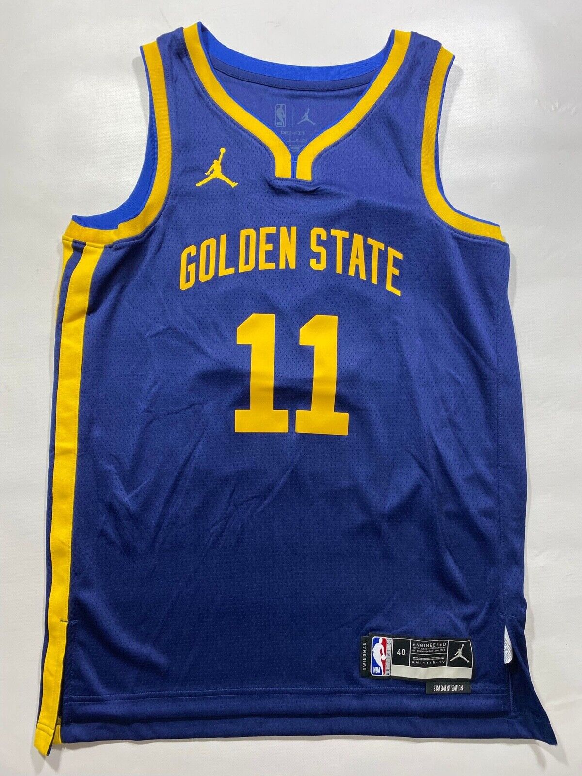 Golden State Warriors #11 Klay Thompson Nike NBA Statement Jersey - Mens Small - American Sports Jerseys