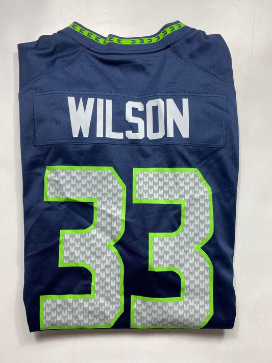 Seattle Seahawks NFL Jersey (M) Mens Nike Game Top Navy - Wilson.