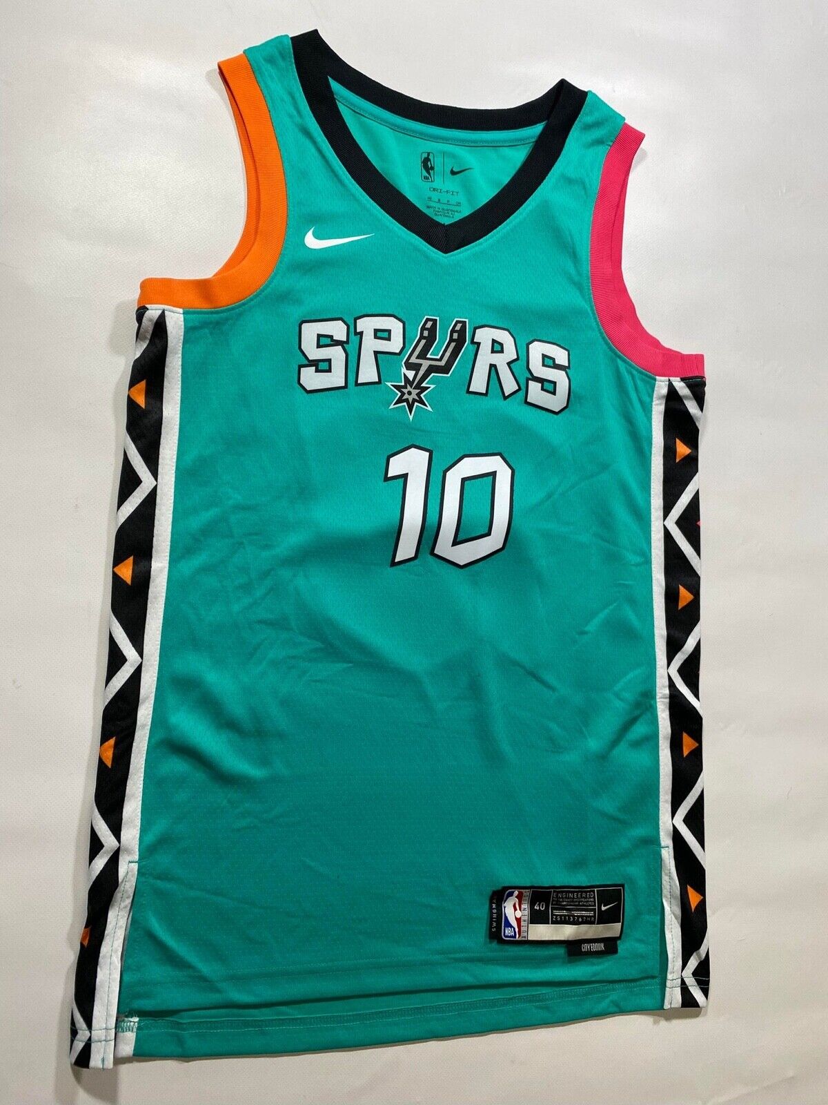 San Antonio Spurs #10 Jeremy Sochan Nike NBA City Jersey - Mens Small - American Sports Jerseys