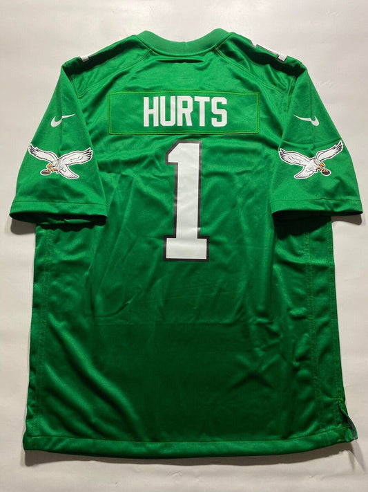 Philadelphia Eagles #1 Jalen Hurts Nike NFL Kelly Green Game Jersey - Youth Large - American Sports Jerseys