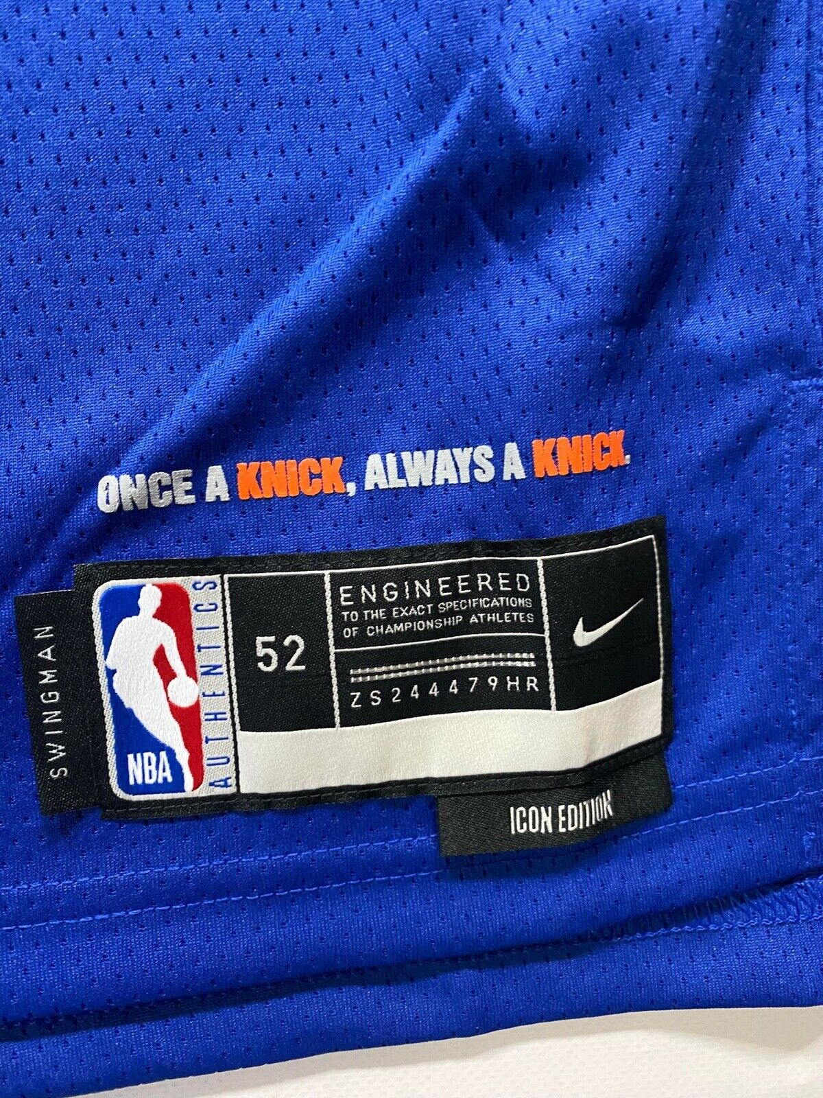 New York Knicks #9 Quentin Grimes Nike NBA Icon Jersey - Mens XL