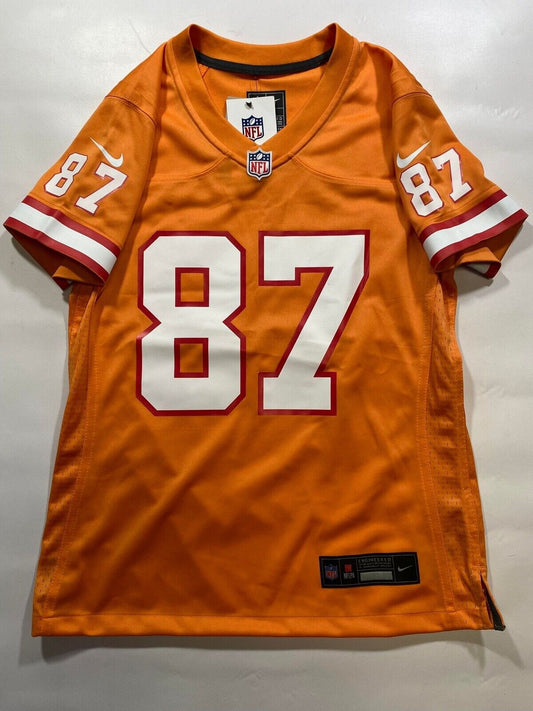 Tampa Bay Buccaneers Orange Throwback Nike NFL Game Jersey Gronkowski #87 Womens