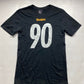 Pittsburgh Steelers #90 T. J. Watt NFL T-Shirt - Mens Small - American Sports Jerseys