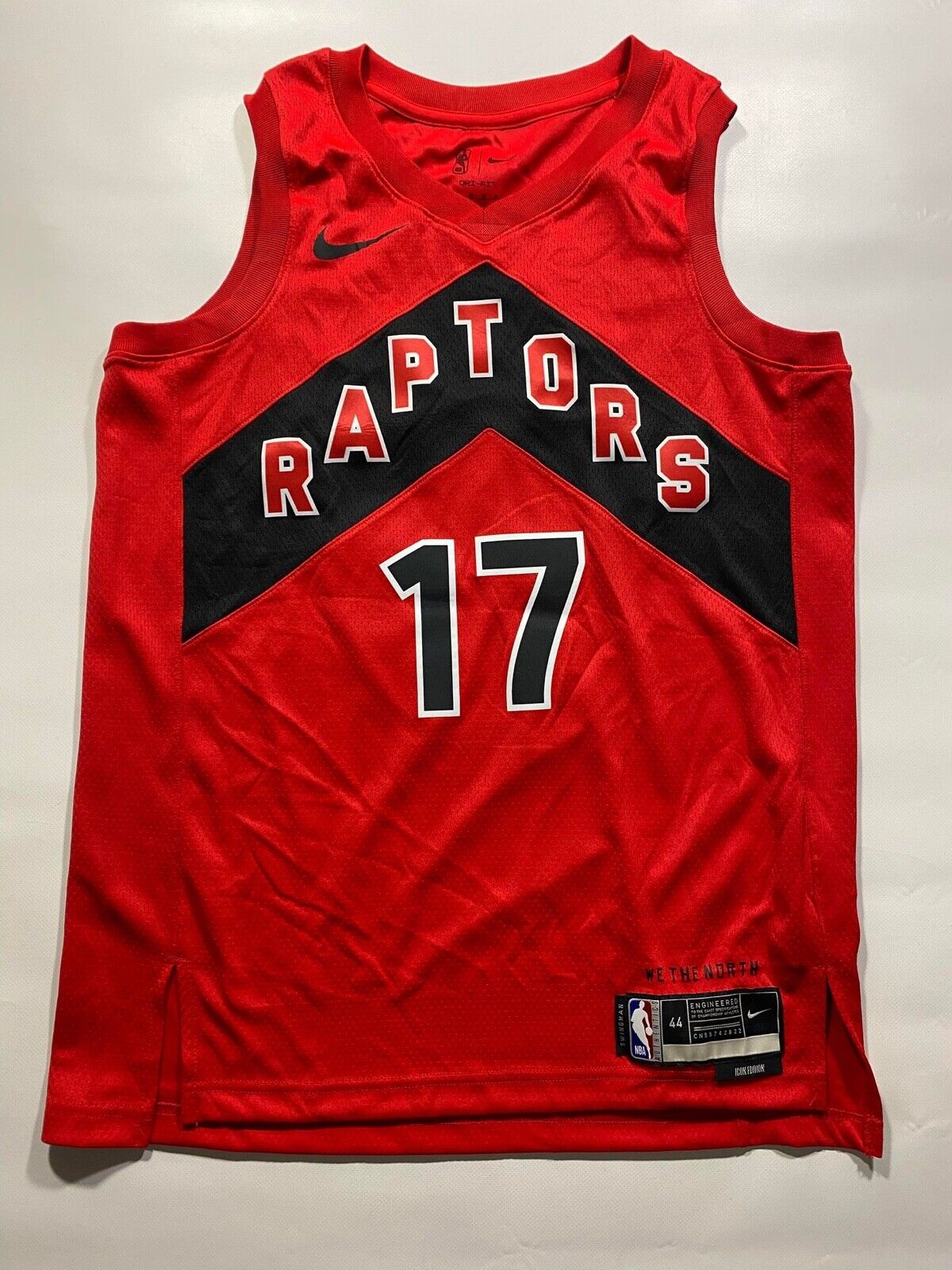 Toronto Raptors #17 Dennis Schröder Nike Icon NBA Jersey - Mens Medium - American Sports Jerseys