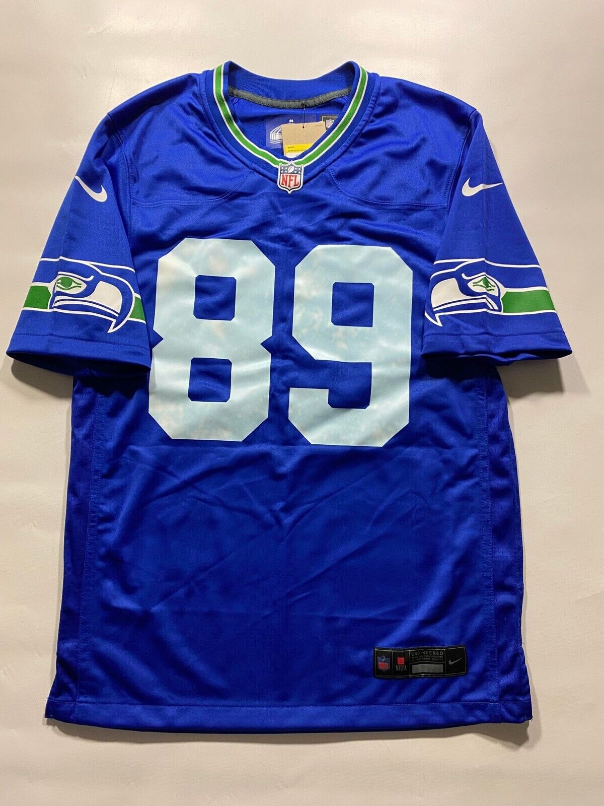 Seattle Seahawks Royal Throwback Nike NFL Game Jersey - Will Dissly #89 - Mens