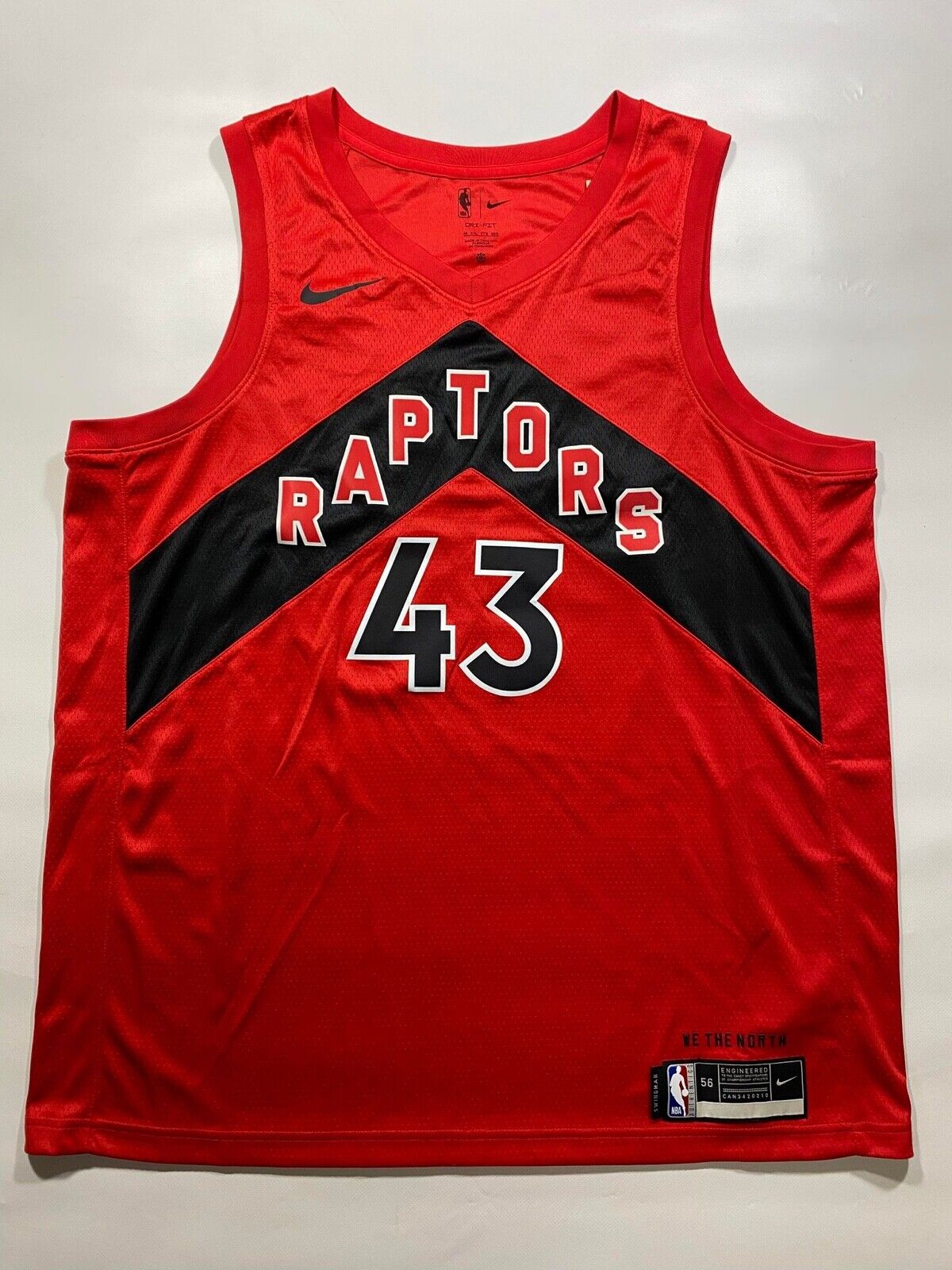 Toronto Raptors #43 Pascal Siakam Nike NBA Icon Jersey - Mens 2XL - American Sports Jerseys