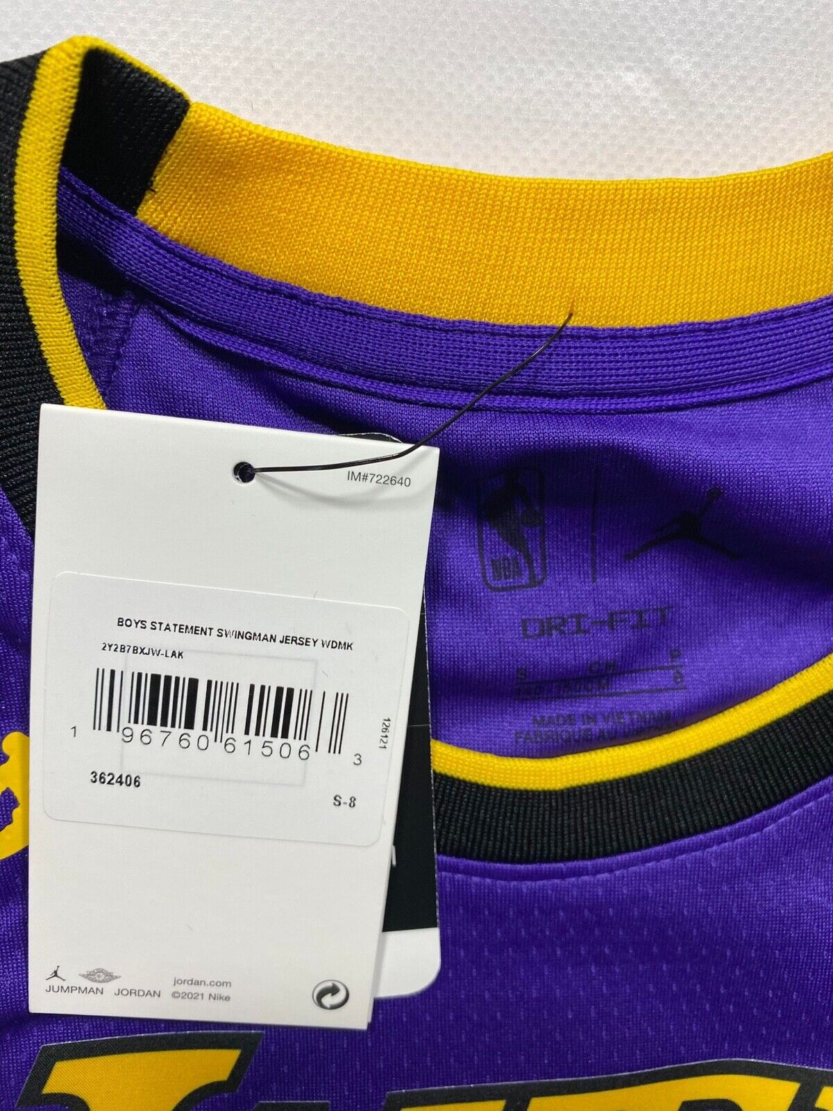 Los Angeles Lakers #23 LeBron James Nike NBA Statement Jersey - Youth Small