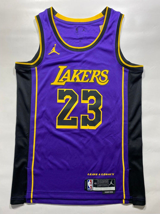 Los Angeles Lakers #23 LeBron James Nike NBA Statement Jersey - Mens Small