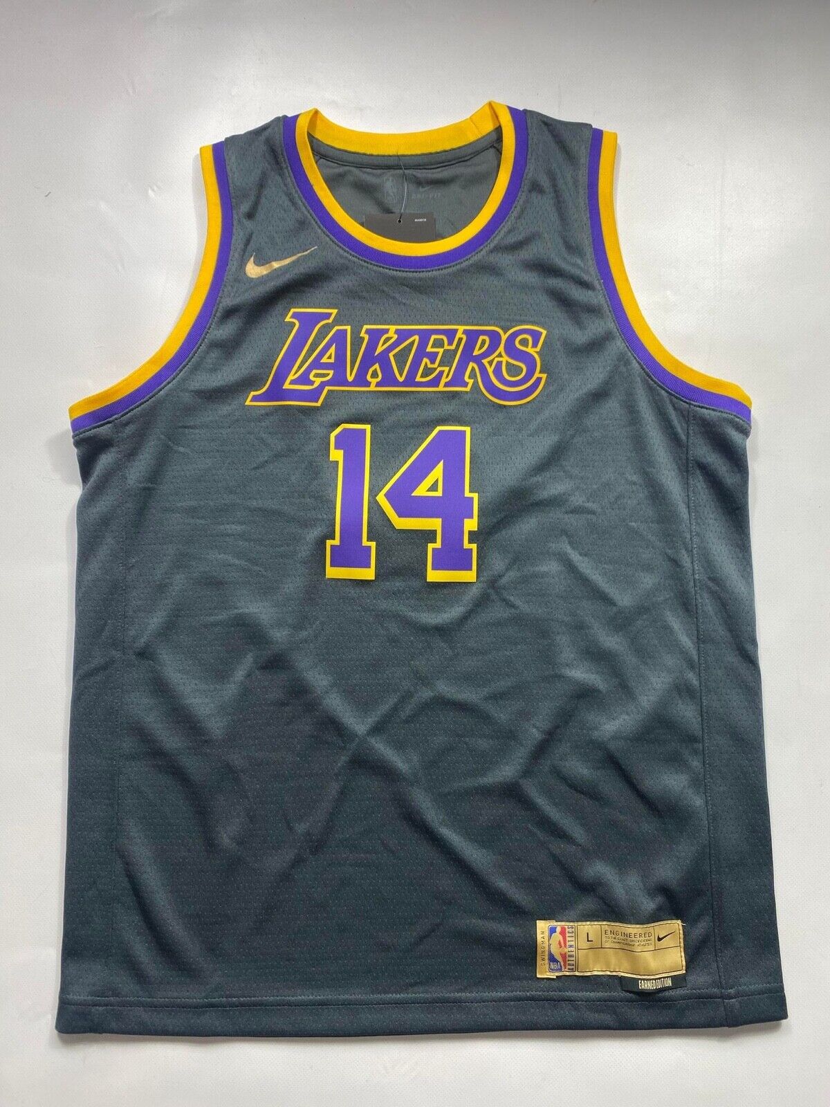 Los Angeles Lakers #14 Pau Gasol Nike NBA Earned Jersey - Youth Large - American Sports Jerseys