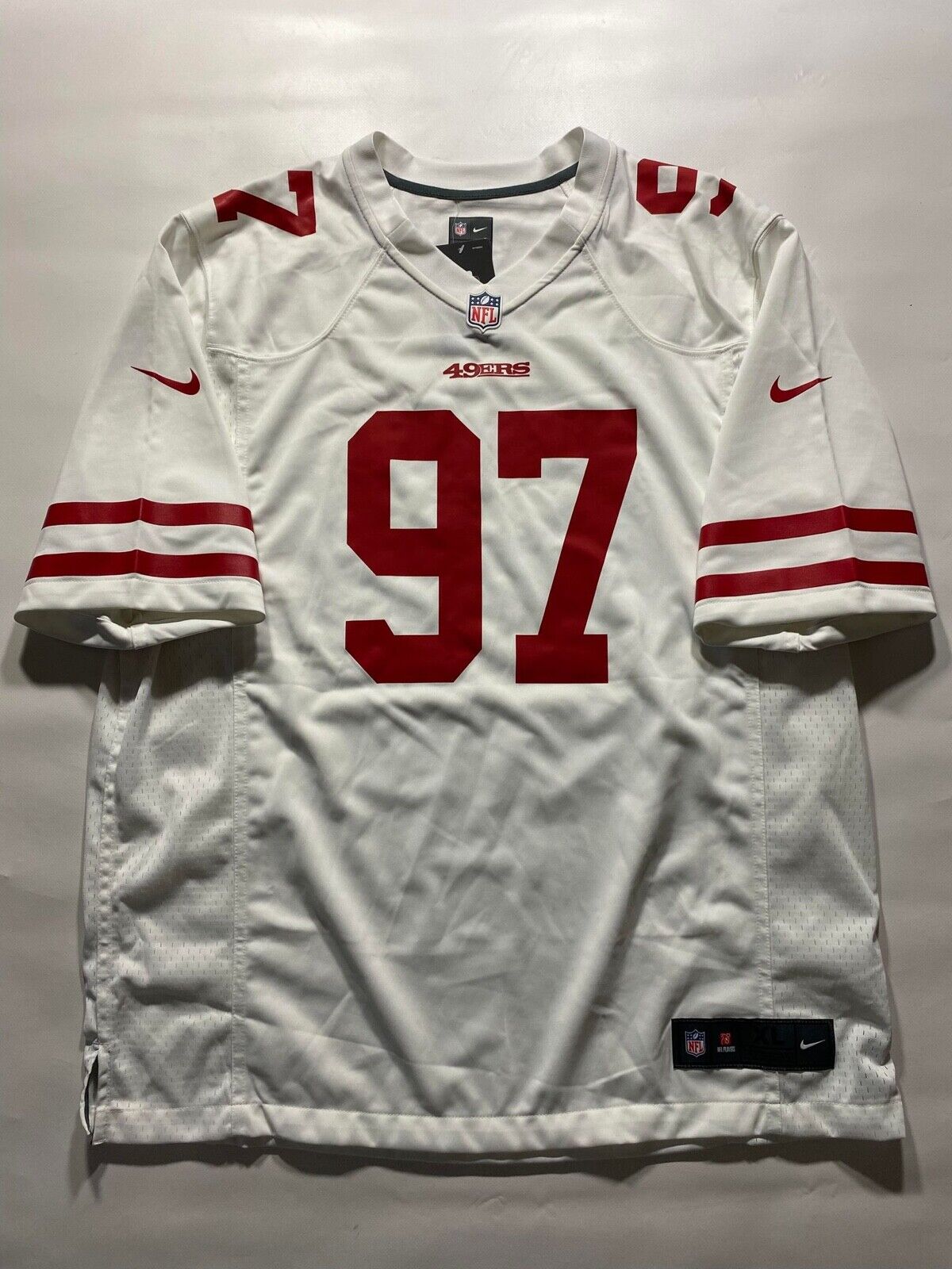 San Francisco 49ers #97 Jaylon Moore Nike NFL Game Jersey - Mens XL - American Sports Jerseys