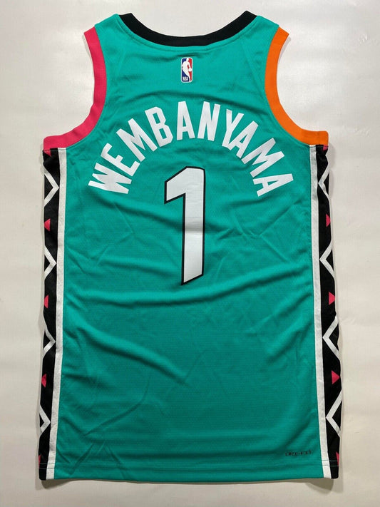 San Antonio Spurs #1 Victor Wembanyama Nike NBA City Jersey - Mens Small - American Sports Jerseys