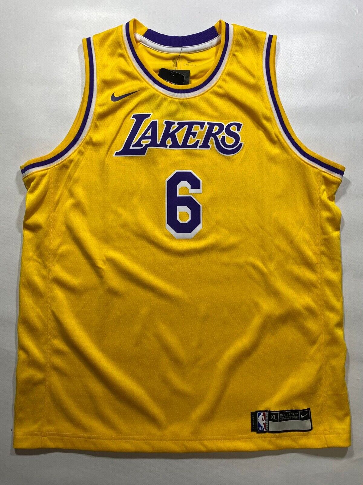 Los Angeles Lakers #6 LeBron James Nike Icon NBA Jersey - Youth XL - American Sports Jerseys