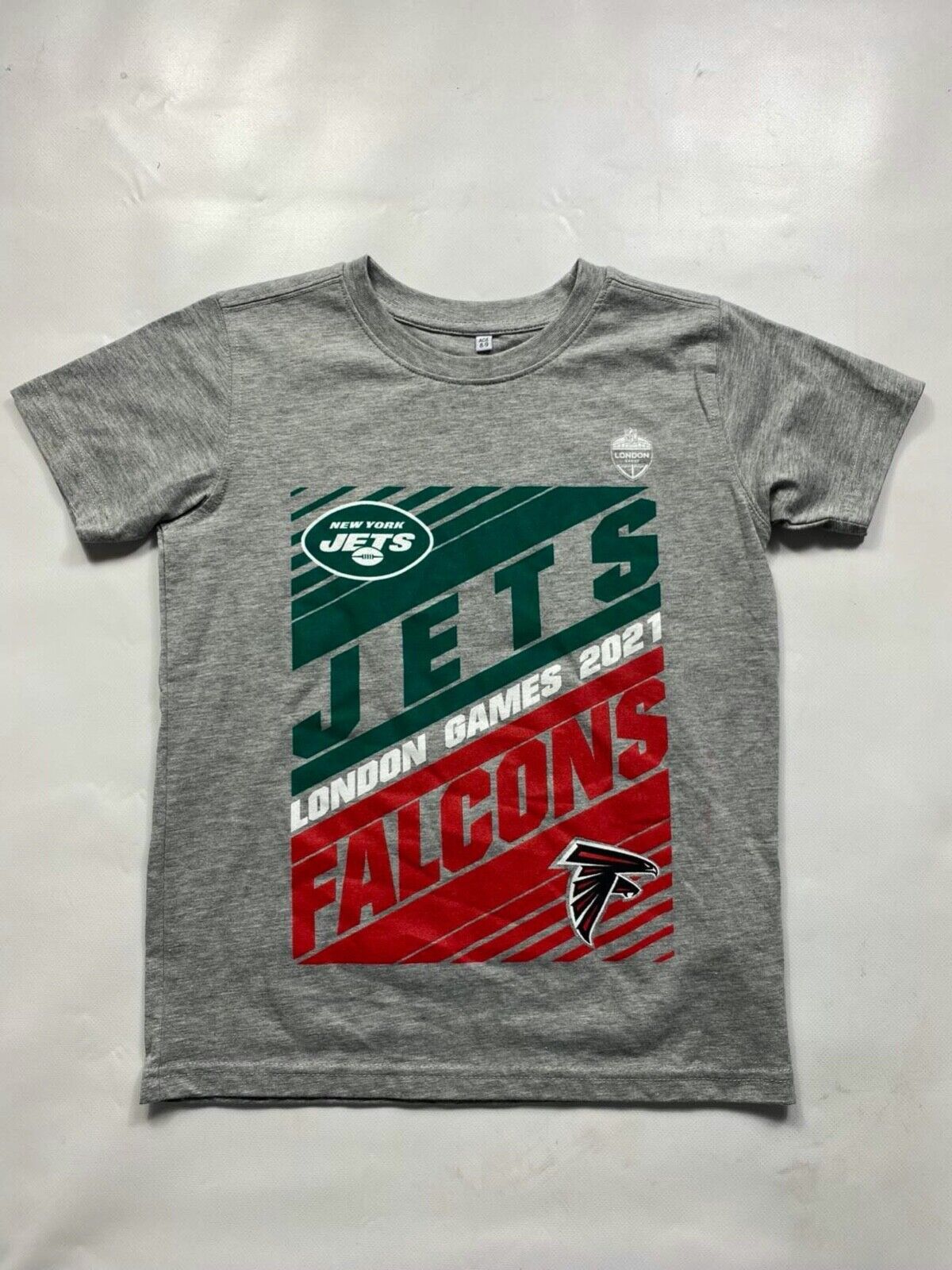 2021 London Games New York Jets vs Atlanta Falcons Youth NFL Team Apparel Tee - American Sports Jerseys