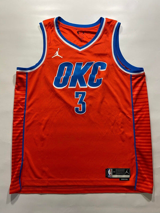 Oklahoma City Thunder #3 Josh Giddey Nike NBA Statement Jersey - Mens 2XL