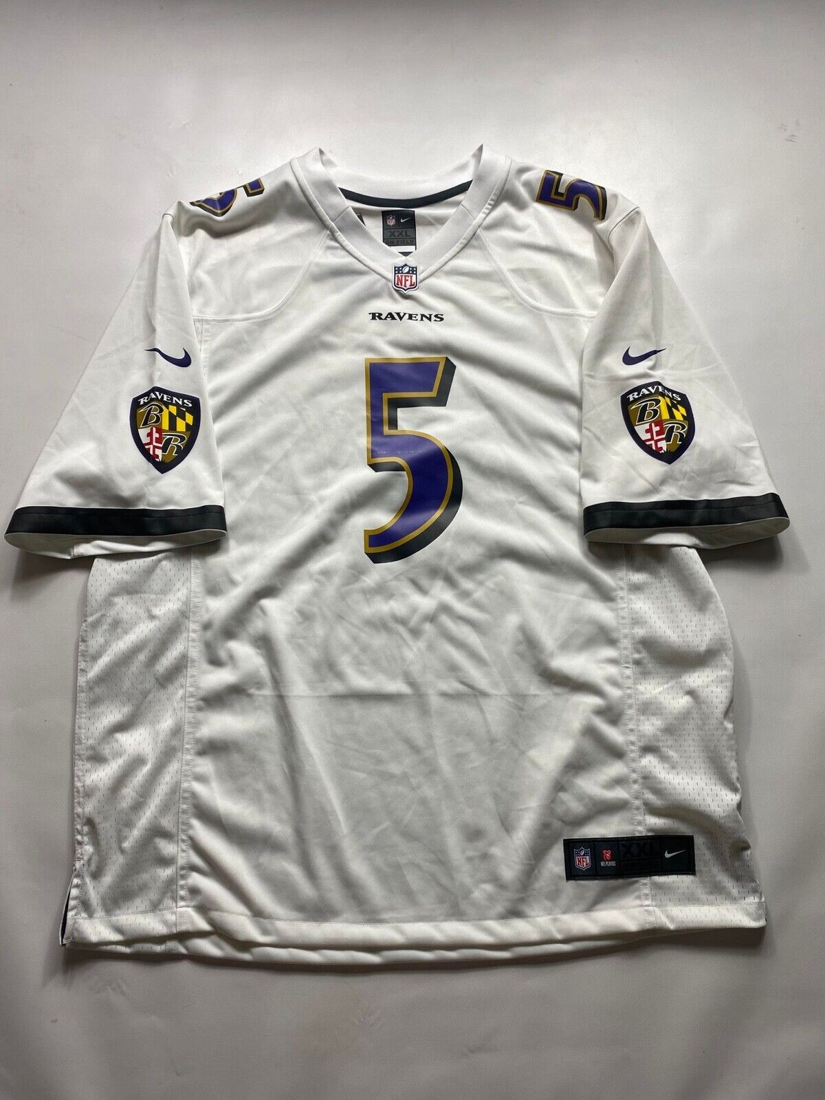 Baltimore Ravens #5 Marquise Brown Nike NFL Game Jersey - Mens 2XL - American Sports Jerseys