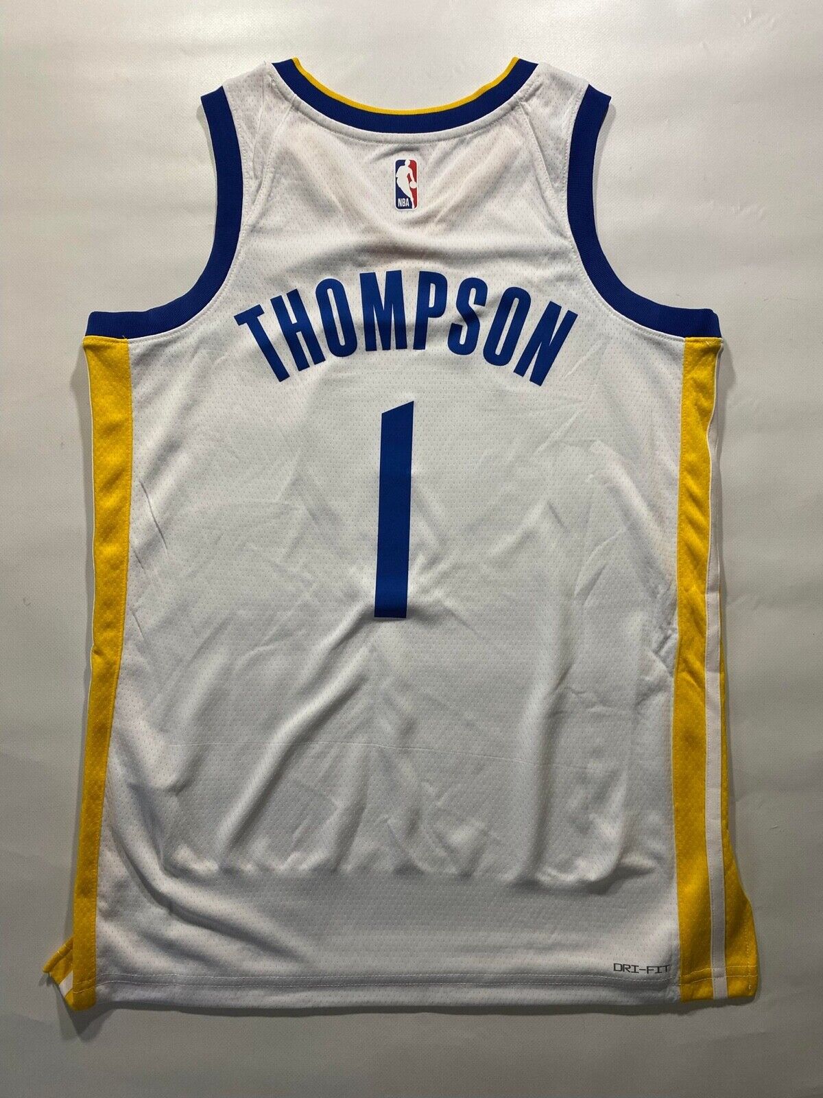 Golden State Warriors #1 Klay Thompson Nike NBA Association Jersey - Mens Small