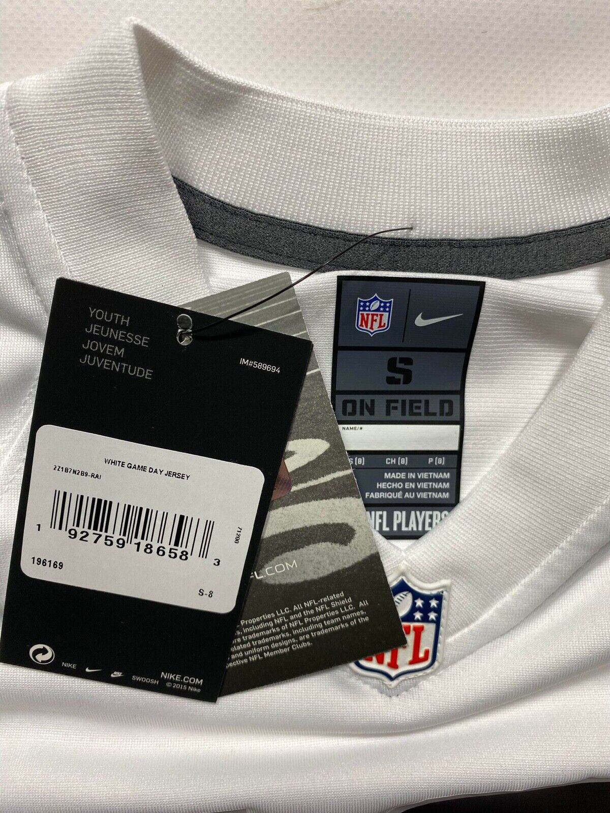 Las Vegas Raiders #10 Jimmy Garoppolo Nike NFL Game Jersey - Youth Small - American Sports Jerseys