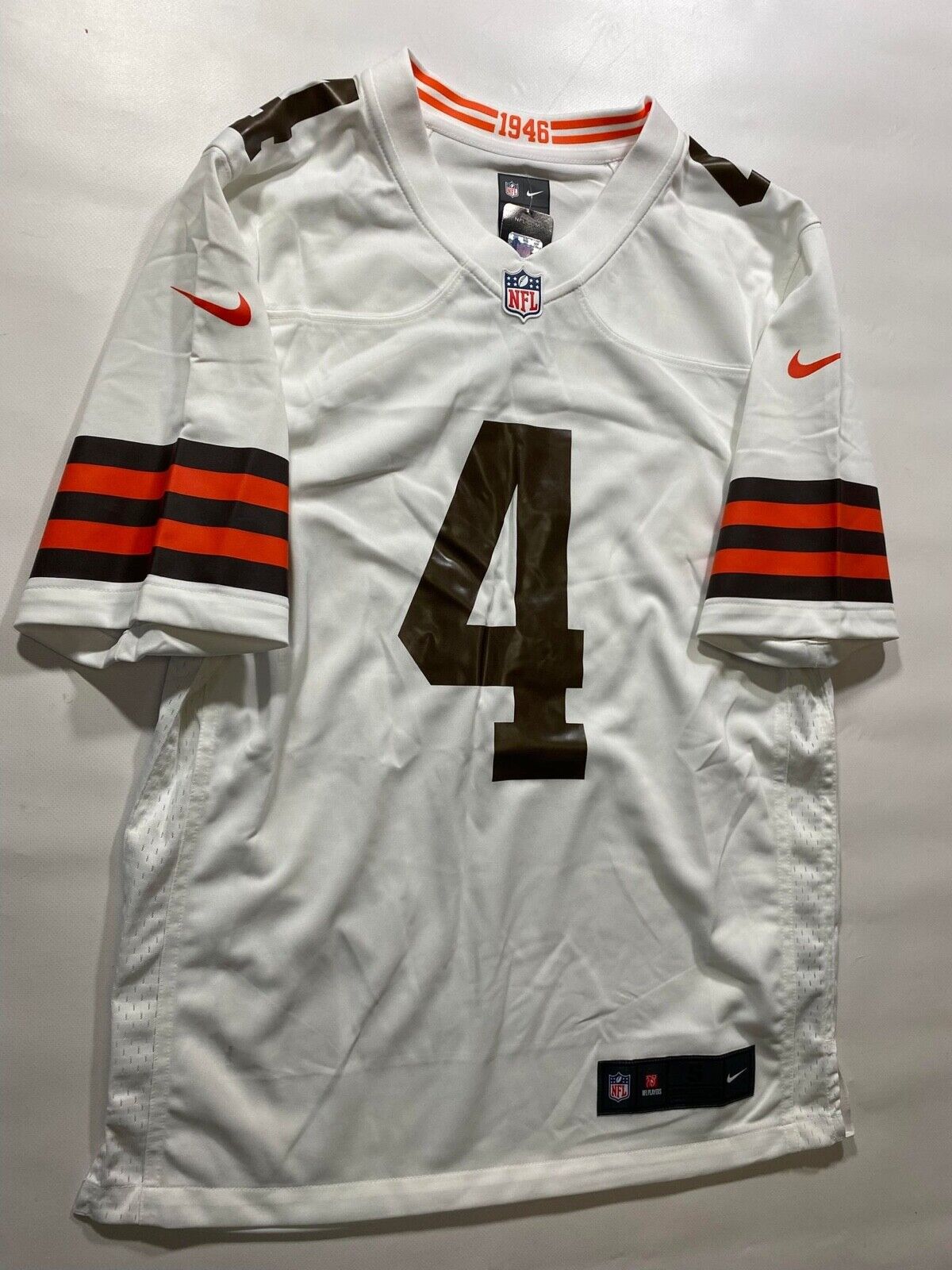 Cleveland Browns Road Nike NFL Game Jersey - Deshaun Watson #4 - Mens Small